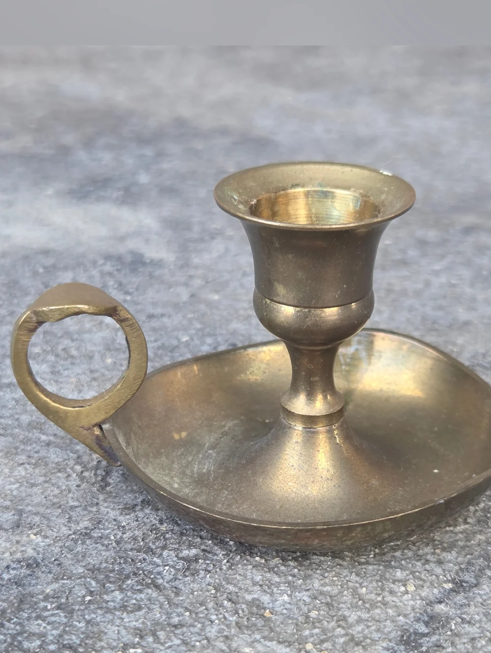 Brass Chamberstick Candle Holder - Antique Style